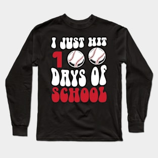 I Just Hit 100 Days of School 100th Day of School Student Teacher Long Sleeve T-Shirt